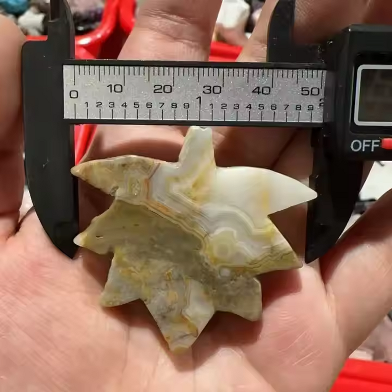 Crystal Hand Carved Healing Craft Manufacturer - Natural Model Mixed Maple Leaves for Home Decoration Gift Factory Direct