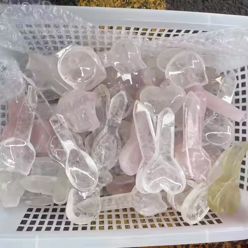 Clear Quartz Spoon Craft Manufacturer - Wholesale Natural Different Shape Healing for Decoration