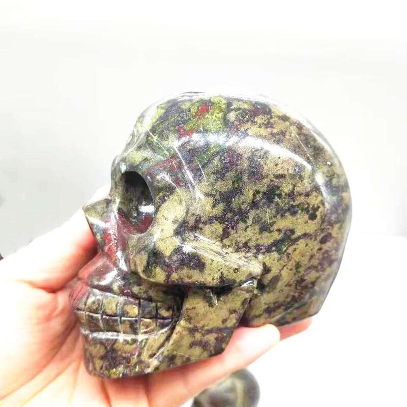 Gemstone Healing Quartz Cranium Manufacturer - Natural Dragon Blood Stone Crystal Skulls