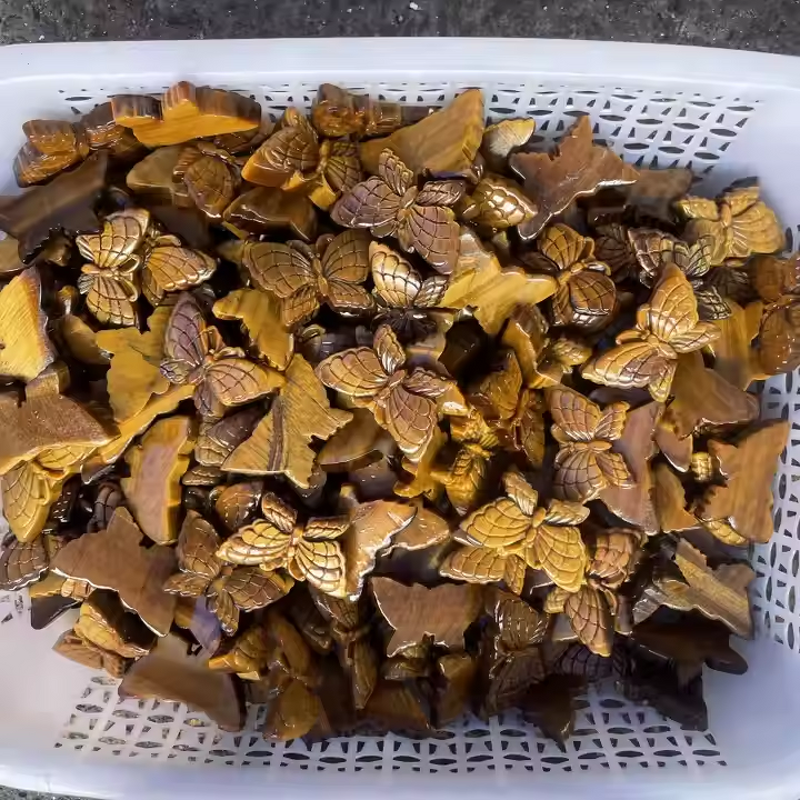 Crystal Butterfly Craft Manufacturer - Wholesale Natural Tiger Eye Stone Feng Shui Polished Quartz for Decorative Healing