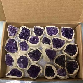 Amethyst Crystal Cluster Manufacturer - Wholesale Natural Raw Gemstone Healing Stones for Home Office Ornament with Box