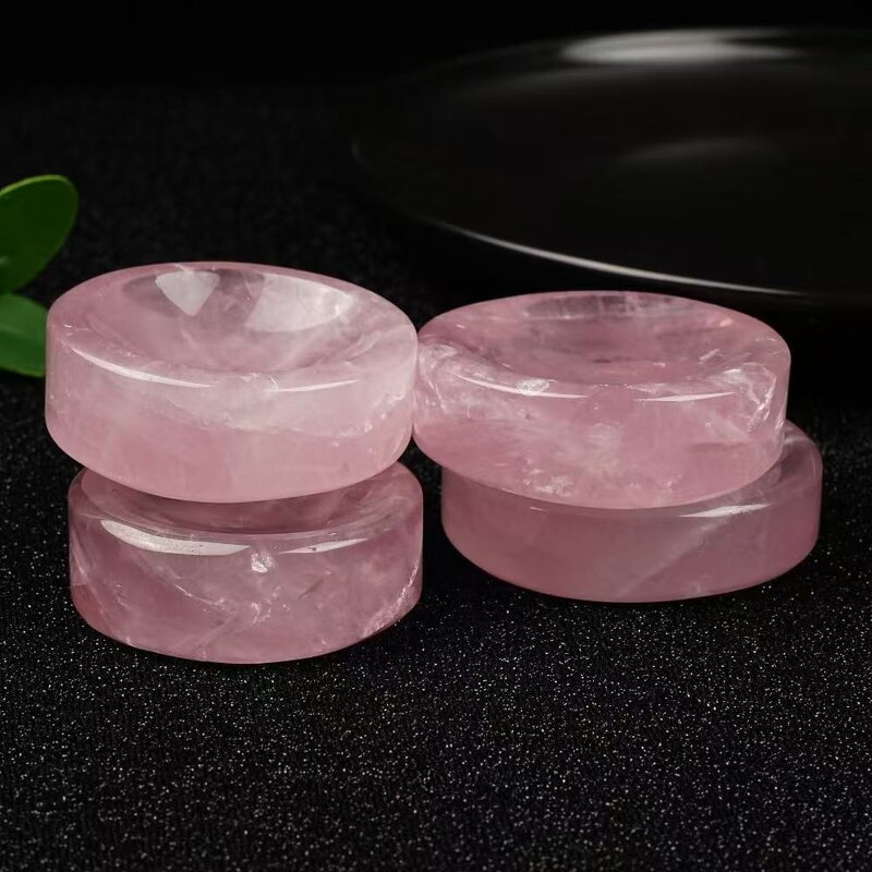 Rose Quartz Round Crystal Bowl Manufacturer - Natural Creative Carving for Home Unique