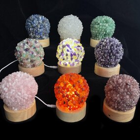 Stone Healing Crystal Table Lamp Manufacturer - Natural Led Bed Side Reading Gemstone Night Lights