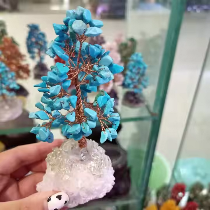 Crystal Tree Stand Manufacturer - Hot Selling Natural Polished Raw with Cluster for DIY Home Decoration Wholesale