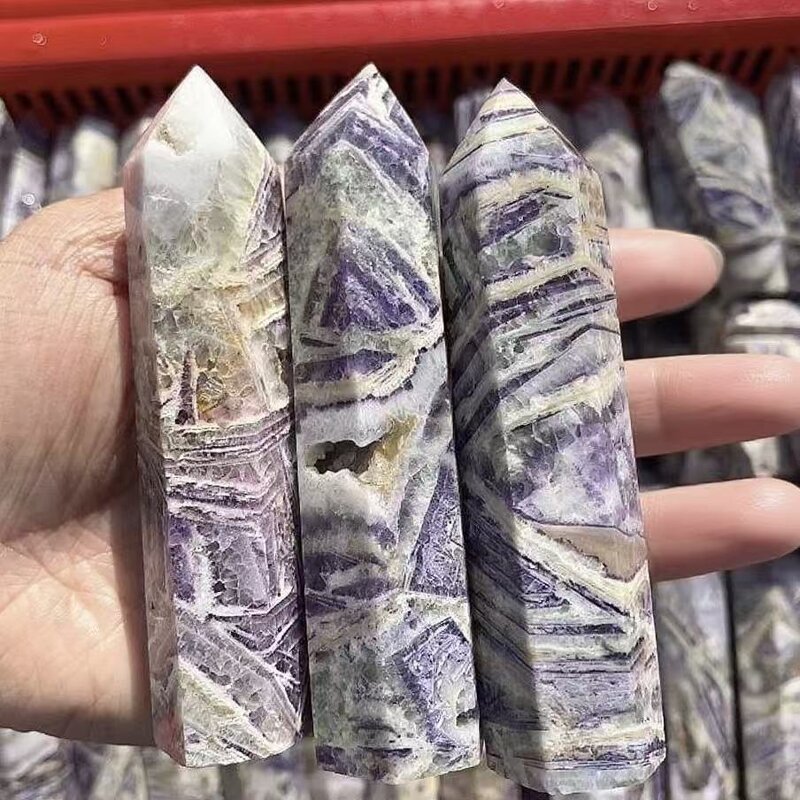 Violet Jade Point Crystal Crafts Manufacturer - Wholesale Natural Healing Polished Stone Tower for Home Decoration Quality Gifts