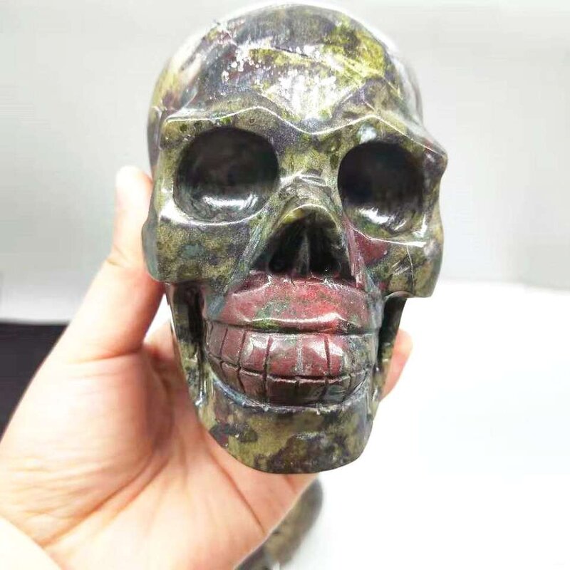 Gemstone Healing Quartz Cranium Manufacturer - Natural Dragon Blood Stone Crystal Skulls