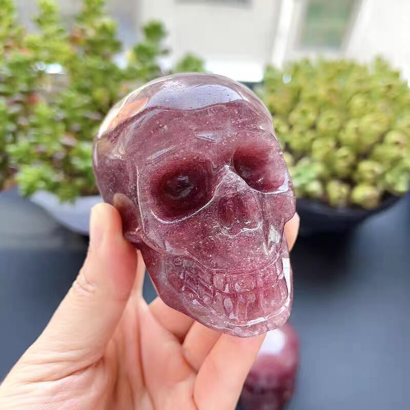Strawberry Quartz Crystal Skulls Manufacturer - Wholesale High Quality Gemstone Hand Carved Natural