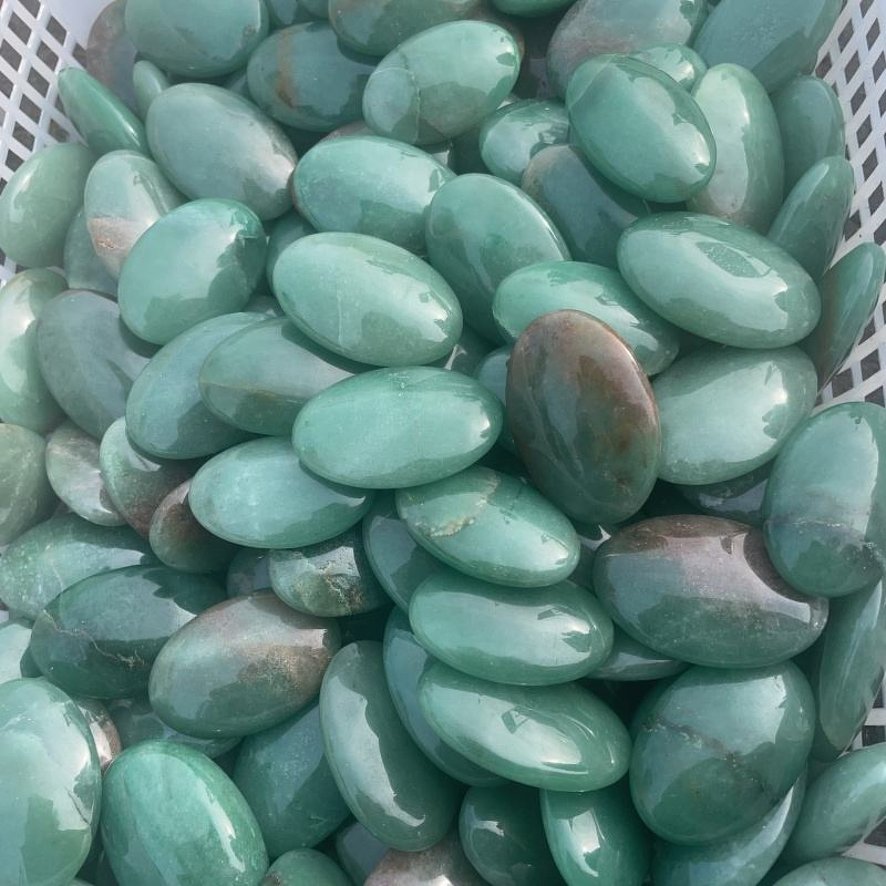 Green Aventurine Crystal Palm Craft Manufacturer - Wholesale Natural High Quality Quartz Hand Polished Stone for Fengshui Gifts