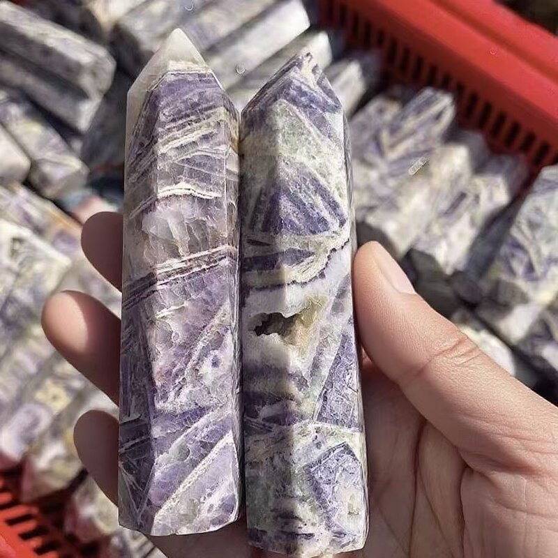 Violet Jade Point Crystal Crafts Manufacturer - Wholesale Natural Healing Polished Stone Tower for Home Decoration Quality Gifts