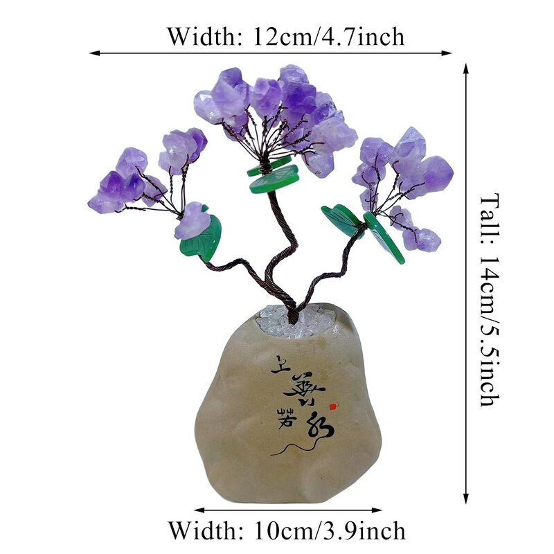 Money Tree Ornaments Manufacturer - Wholesale Hand-Woven Natural Amethyst Polished Rough Office Home Mascot Decoration