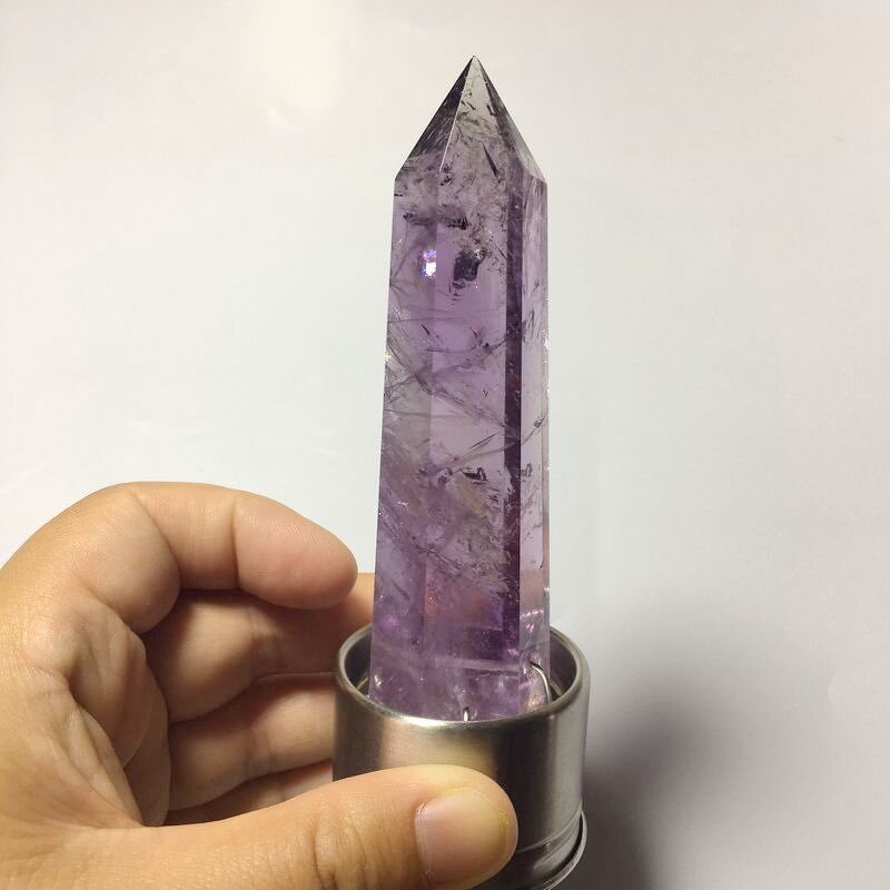 Amethyst Crystal Point Healing Water Bottle Manufacturer - Natural Obelisk Wand Quartz Glass Gemstone