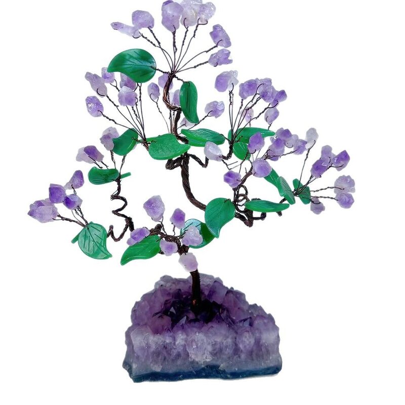 Amethyst Tree Decoration Manufacturer - Natural Raw Mine New Style for Home Welcome Pine Stone