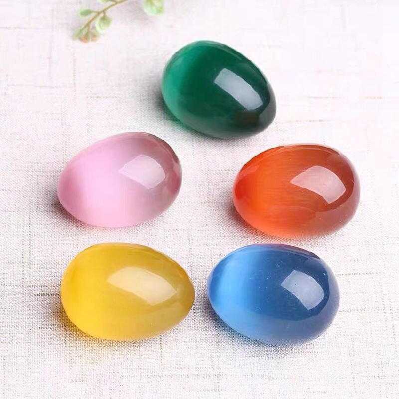 Orange Cat's Eye Stone Egg Manufacturer - Wholesale Shaped Specimen Gemstone Crystal Massage Yoni Egg