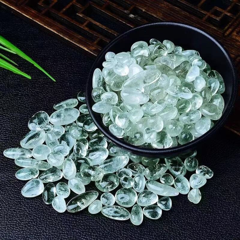 Light Green Crushed Stone Chips Manufacturer - Natural for Feng Shui Decorative Polished Model for Fish Tank