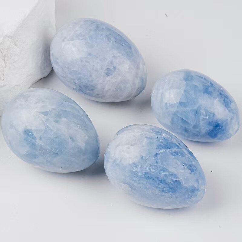 Egg-Shaped Celestite Raw Stone Manufacturer - Natural Lucky Mineral Specimen for Home Decoration