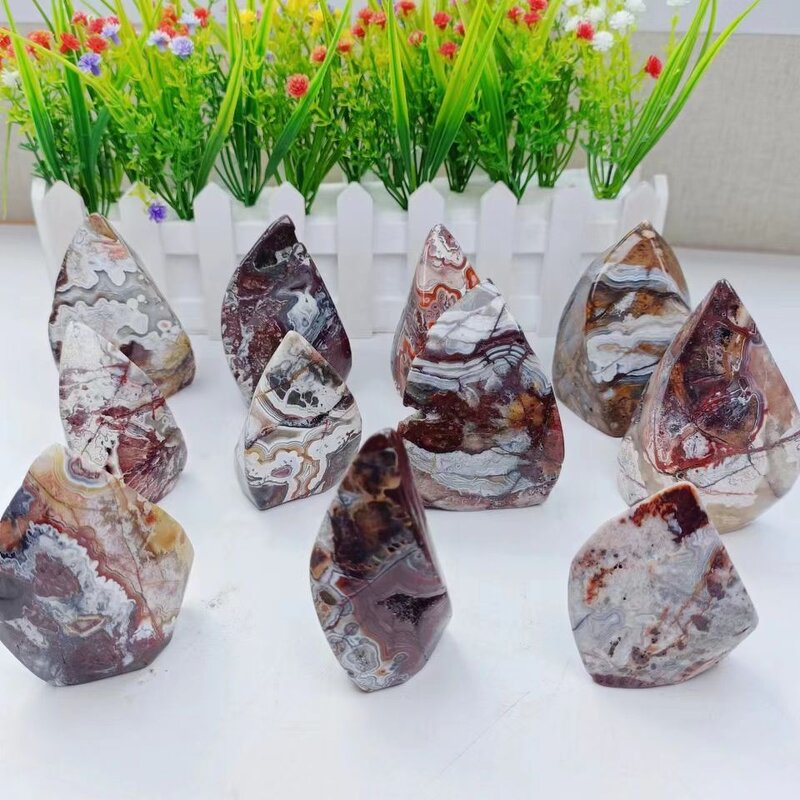 Mexico Agate Flame Stone Manufacturer - Wholesale High Quality Hand Carved Natural Crystal for Home Decoration