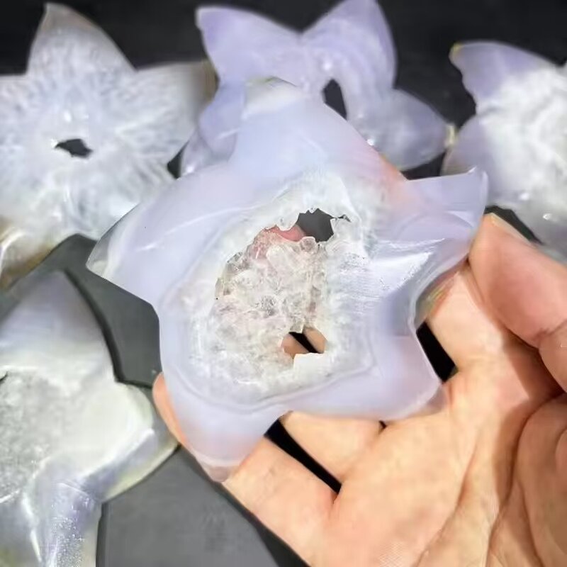 Agate Geode Starfish Carvings Manufacturer - Natural Crystal Handicrafts From Raw Unique