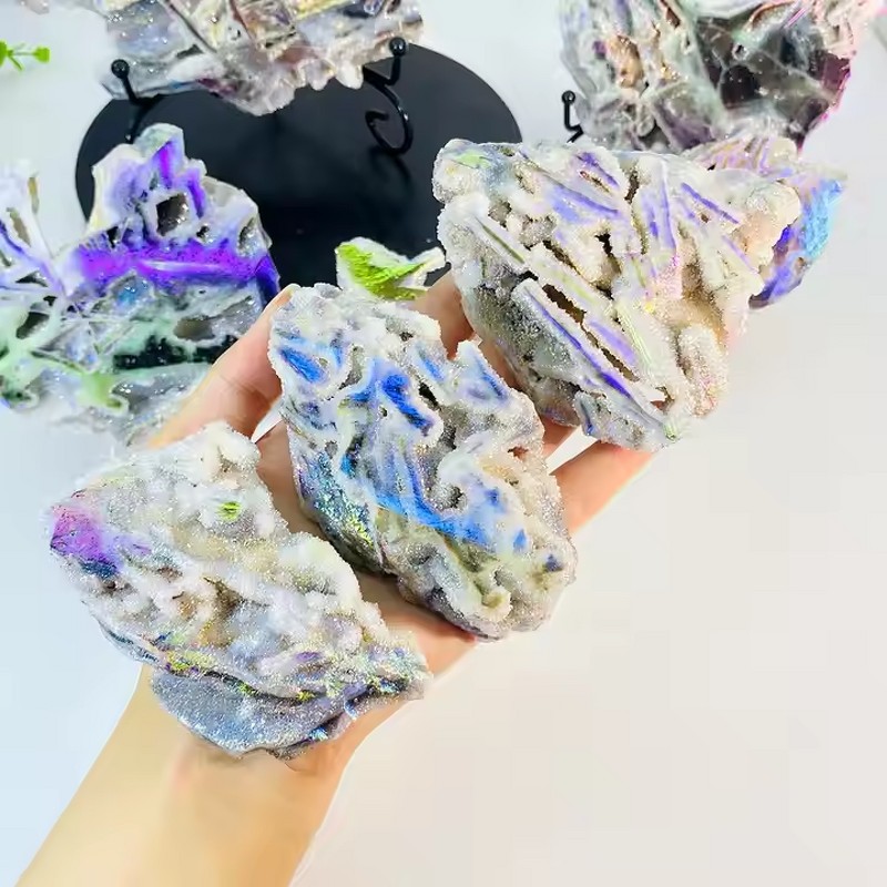 Aura Druzy Sphalerite Raw Stone Manufacturer - High Quality Natural Carved Healing Gemstone for Home Decoration