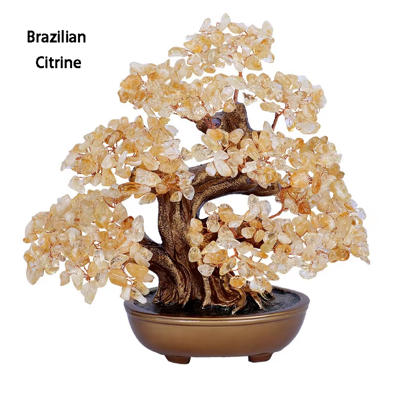 7 Chakra Crystal Gravel Tree Manufacturer - Wholesale Natural Amethyst Lucky Money Tree with Citrine Decor