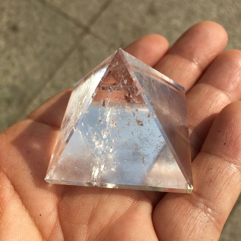White Crystal Energy Pyramid Manufacturer - Natural High Quality Healing Gemstone Chakra