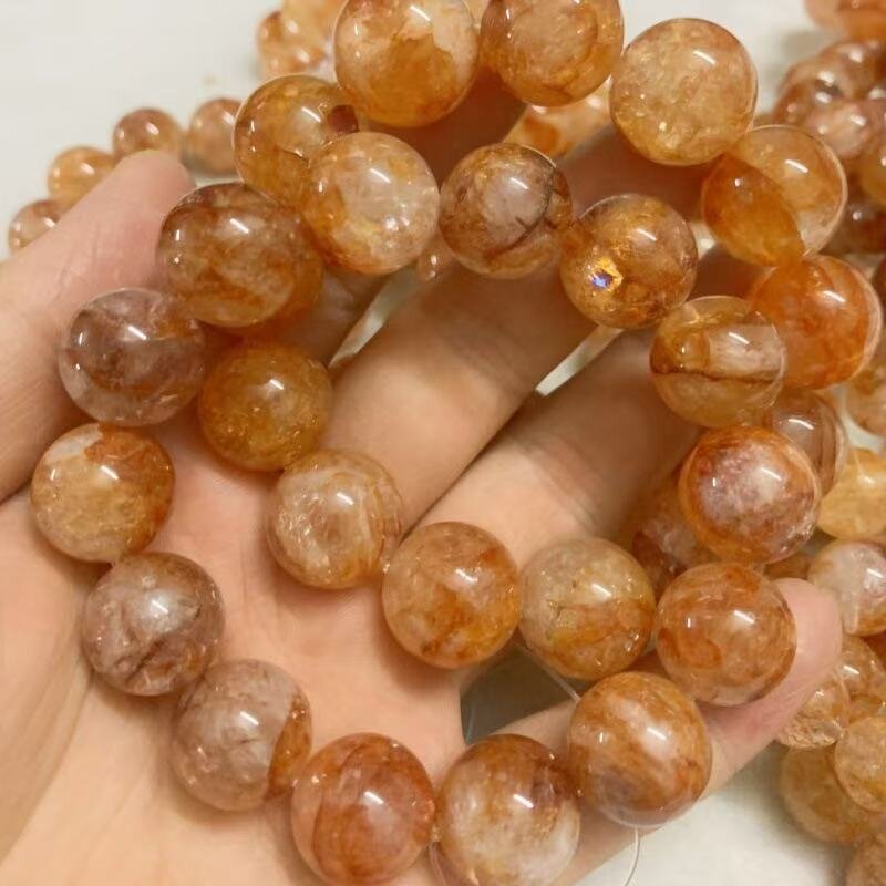 Brazilian Fish Maw Bracelet Manufacturer - DIY Natural with Large Beads Koi Full Color Fulla Cow Blood Jade Business Gift