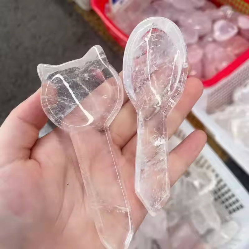 Clear Quartz Spoon Craft Manufacturer - Wholesale Natural Different Shape Healing for Decoration