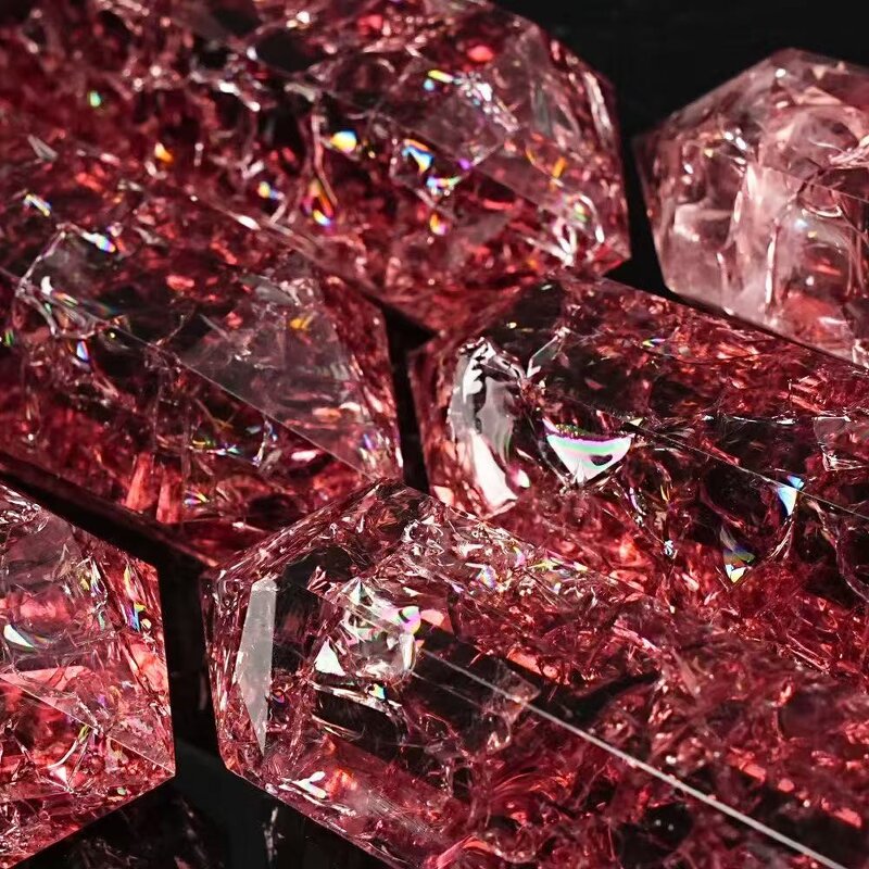 Smoky Burst Crystal Column Manufacturer - Natural Raw Hexagonal Prism with Rainbow Light Jade Stone for Home Office