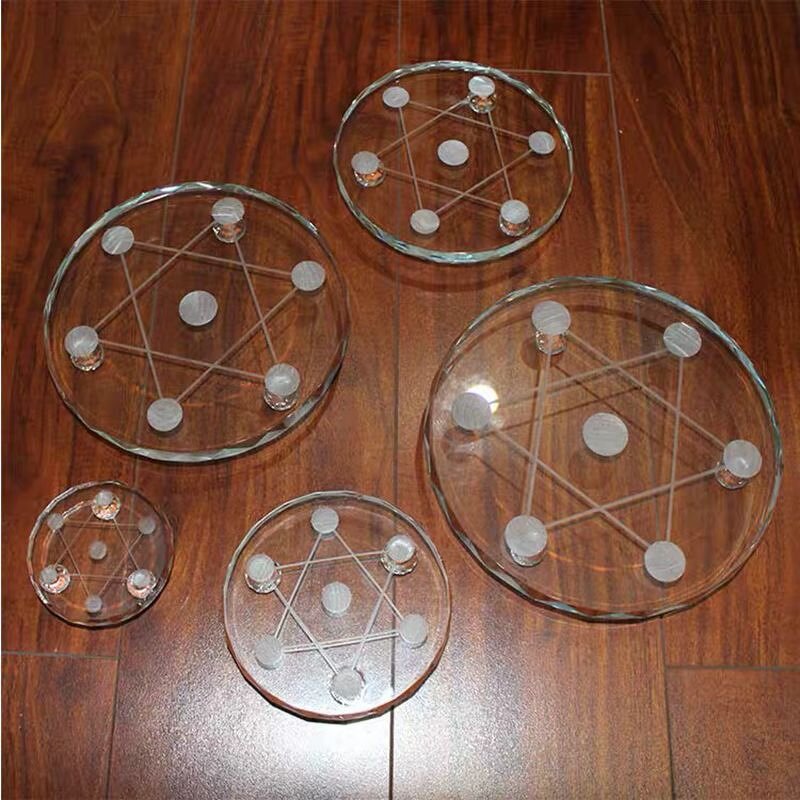 White Crystal Seven Star Array Stand Manufacturer - Wholesale Different Sizes Natural Base for Crystal Spheres