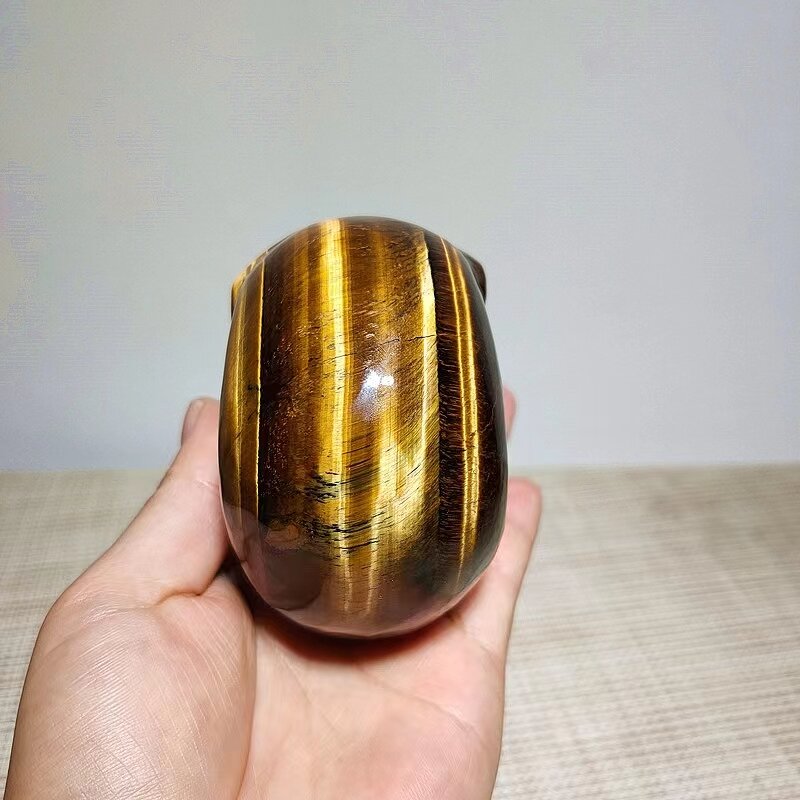 Yellow Tiger Eye Crystal Skulls Manufacturer - Wholesale Natural Reiki Polished Hand Carved Healing Stones for Halloween