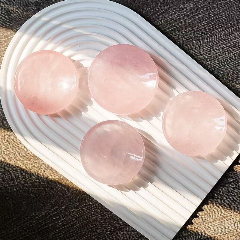 Rose Quartz Carving Bowl Manufacturer - Natural Raw Stone Polished Decorative for Home Decor Handmade