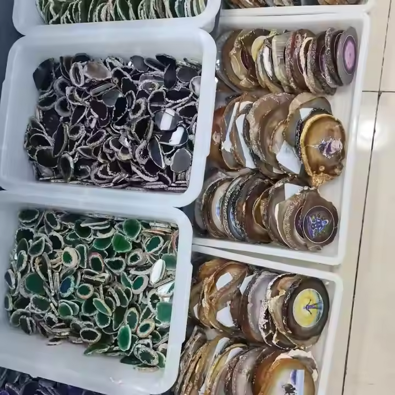 Agate Gemstone Slice Manufacturer - Wholesale Crystal Healing Shaped Brazil Customized Logo for Home Decor Feng Shui