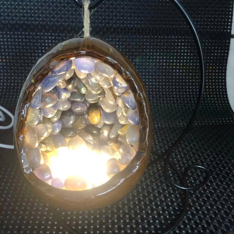 Energy Dinosaur Egg USB Lamp Manufacturer - Hot Sale Fashion Amethyst Crystal Cluster Led Night for Home Decoration