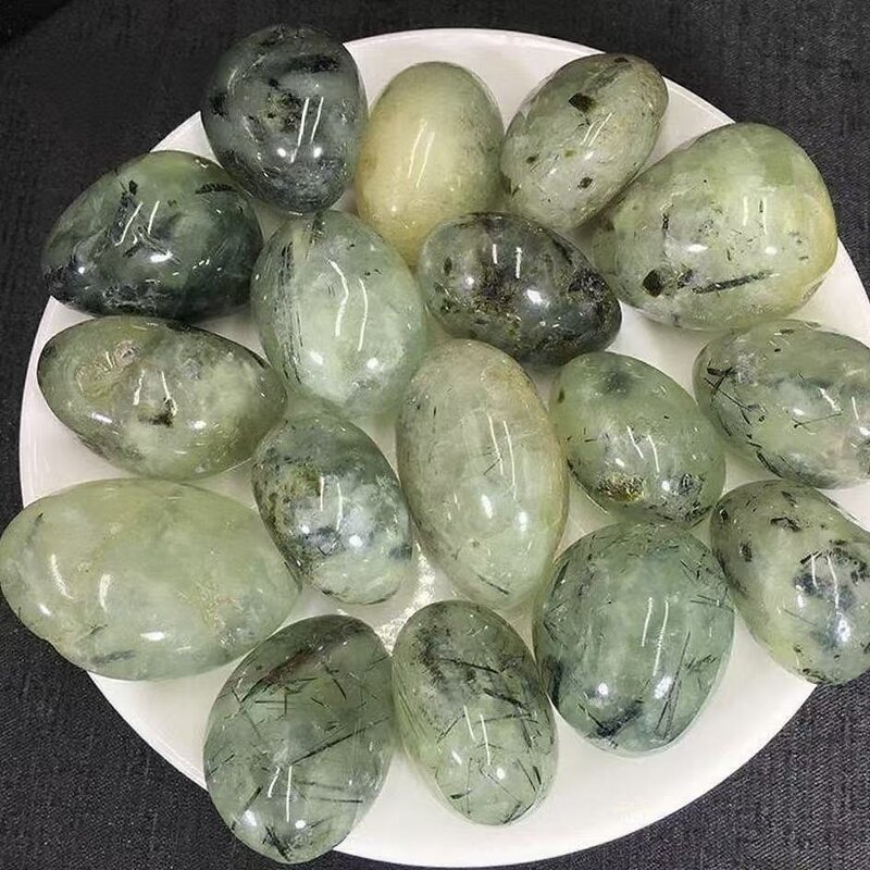 Prehnite Rough Stone Ornament Manufacturer - Natural Green Grape-Colored Crystal Ore Freeform Polished Desktop Home Decor