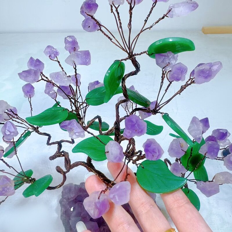 Amethyst Tree Decoration Manufacturer - Natural Raw Mine New Style for Home Welcome Pine Stone