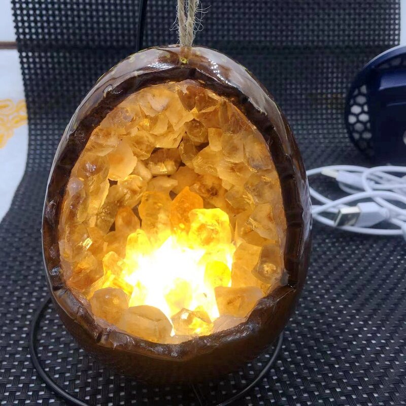 Energy Dinosaur Egg USB Lamp Manufacturer - Hot Sale Fashion Amethyst Crystal Cluster Led Night for Home Decoration
