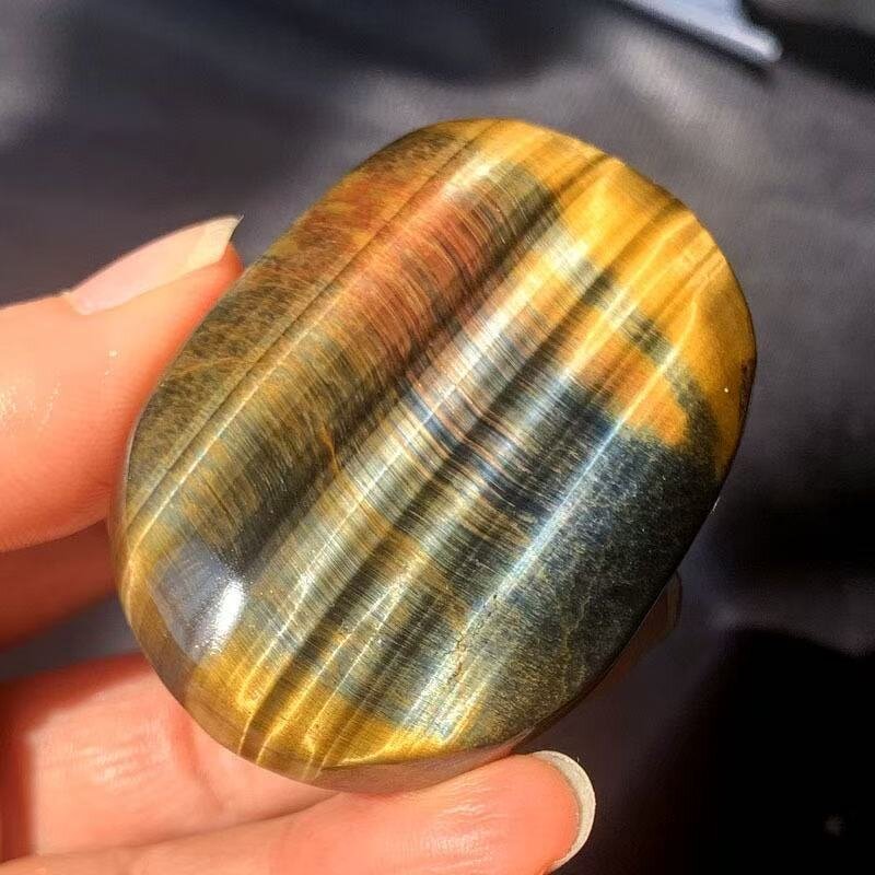Tiger's Eye Ornament Manufacturer - Wholesale Natural Crystal Rough Polished Handheld Feng Shui Raw Stone Palm Piece