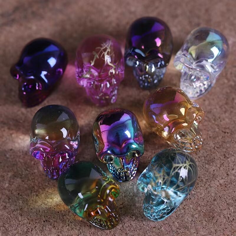 Electroplating Aura Crystal Skulls Manufacturer - Wholesale Natural Hand Carved