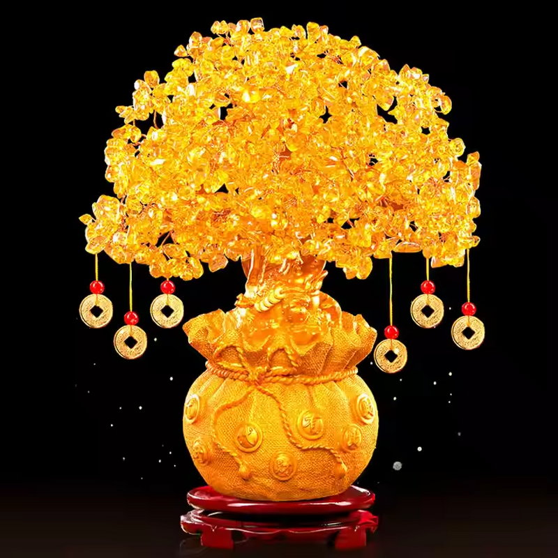 Lucky Tree Crystal Decoration Manufacturer - Factory Wholesale Crafts Hot Selling Citrine Polished Raw Rough Souvenir Mascot