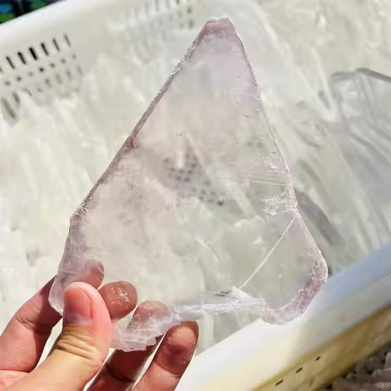 Pink Selenite Crystal Slice Manufacturer - High Quality Natural Polished Healing Rough for Meditation