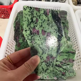 Ruby in Zosite Slice Manufacturer - Wholesale Natural Crystal Quartz Slab Gemstone for Decoration