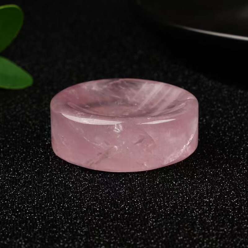 Rose Quartz Round Crystal Bowl Manufacturer - Natural Creative Carving for Home Unique