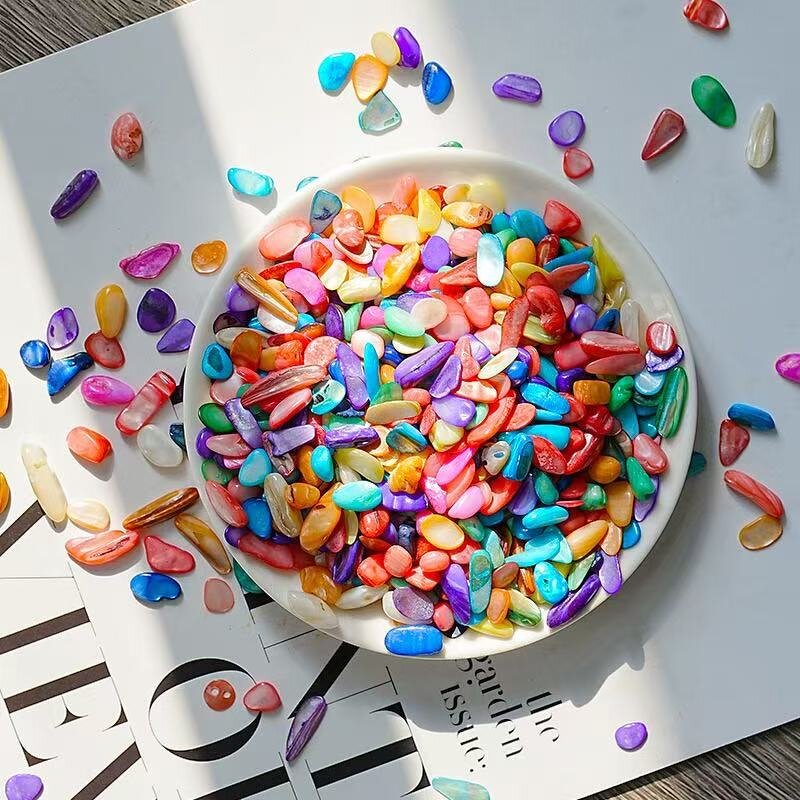 Crystal Shell Chips Manufacturer - Wholesale Small Multicolor Granules DIY for Paving Flower Pot Landscaping Polished