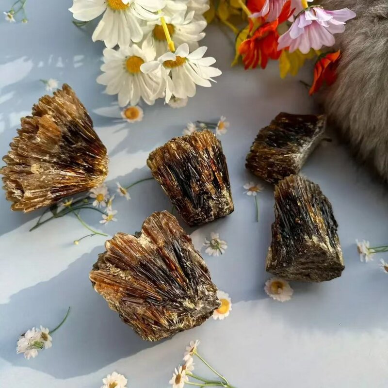 Amber Ore Specimen Manufacturer - Natural Raw Feng Shui Style Calcite Crystal for Home Desktop Ornament Garden Souvenir