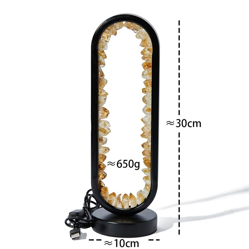 Crystal Raw Quartz Stone Light Manufacturer - Natural Adjustable Brightness Oval Amethyst Lamp Table Light Gift