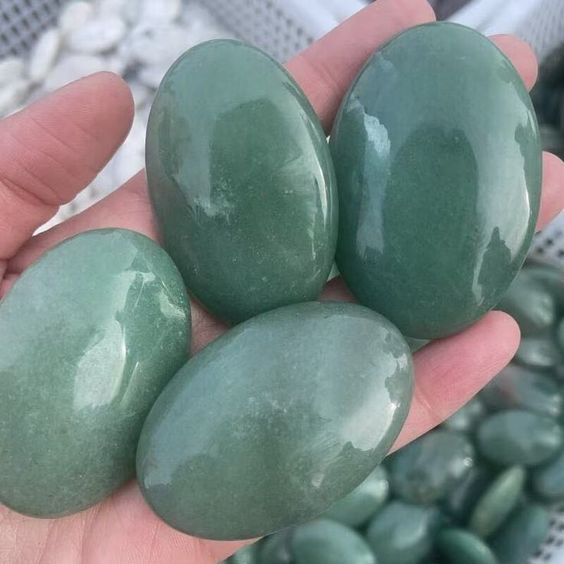 Green Aventurine Crystal Palm Craft Manufacturer - Wholesale Natural High Quality Quartz Hand Polished Stone for Fengshui Gifts