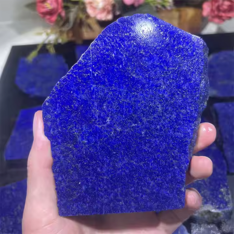 Lapis Lazuli Slice Manufacturer - High Quality Natural Crystal Craft Polished Painted with Mascot Theme Wholesale
