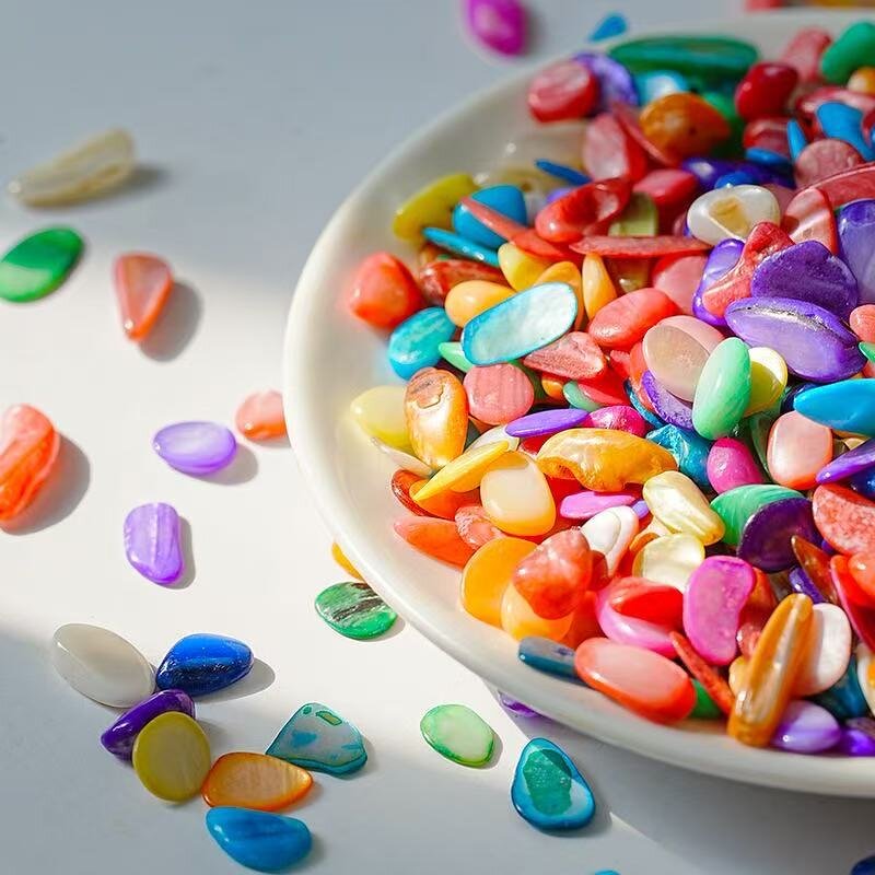 Crystal Shell Chips Manufacturer - Wholesale Small Multicolor Granules DIY for Paving Flower Pot Landscaping Polished