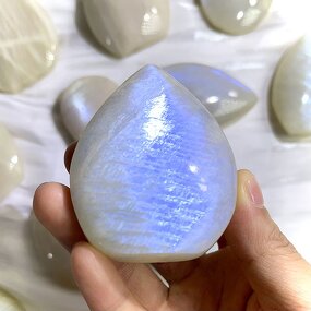 Moon Stone Ornaments Manufacturer - Hot Sale Natural Crystal Blue Flash Good Flash