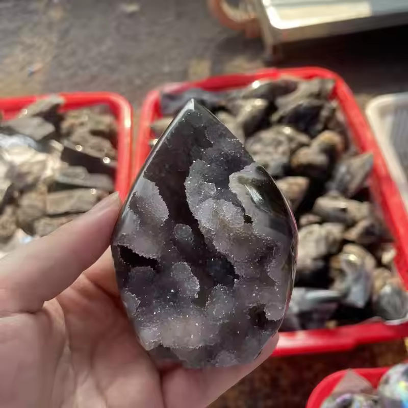 Sphalerite Quartz Ornament Manufacturer - Wholesale Natural Healing Crystal Geode Craft for Decorative Mascot Gift