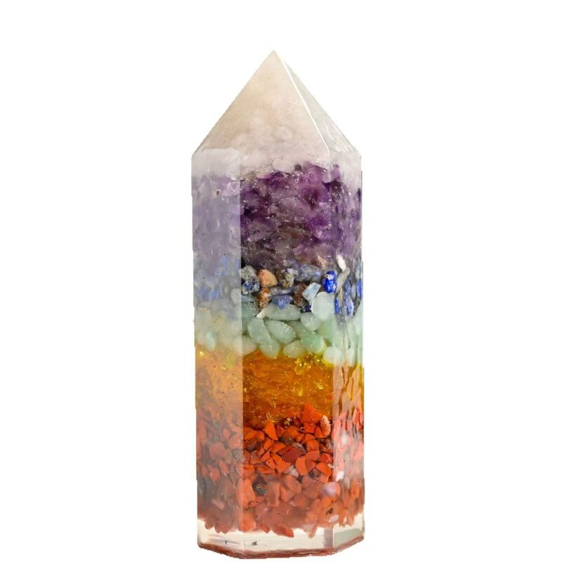 Amethyst and Tiger's Eye Resin Decorations Manufacturer - Natural Hexagonal Prisms Crushed Stones for Home Office Model